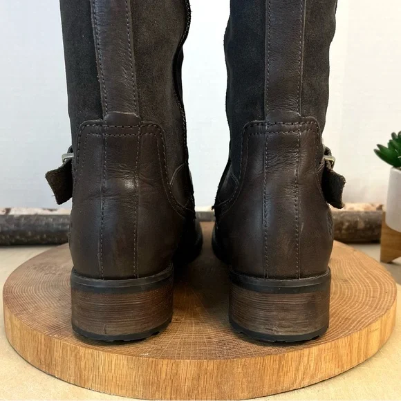 Timberland Earthkeepers | Bethel Tall Boots Dark Brown Leather Suede Buckle 8.5 - Picture 12 of 16